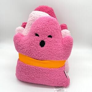 Set of 3 Novogratz Plush Pink Ghost Accent Pillows Halloween Dark & Light NEW